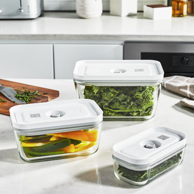Clear Glass Vacuum Seal Food Storage Container Set