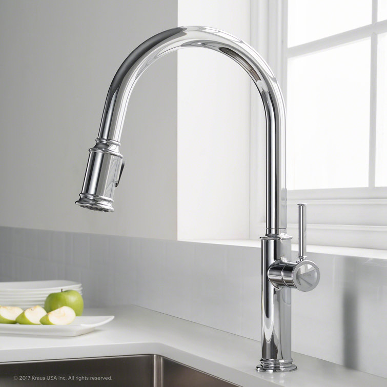 Stainless Steel Single Handle Pull-Down Kitchen Faucet
