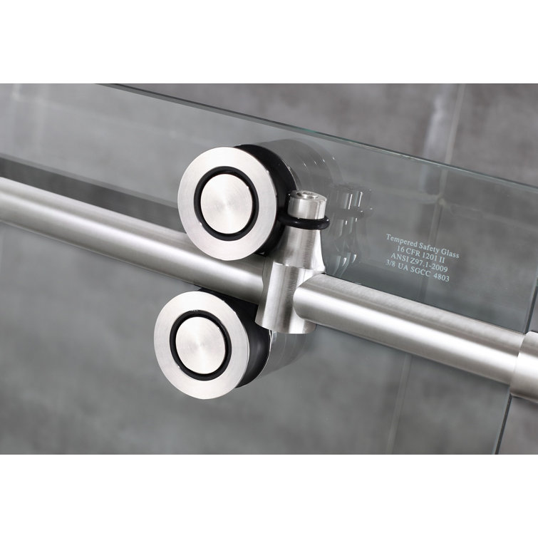 Langham 75'' Frameless Clear Tempered Glass Sliding Shower Door