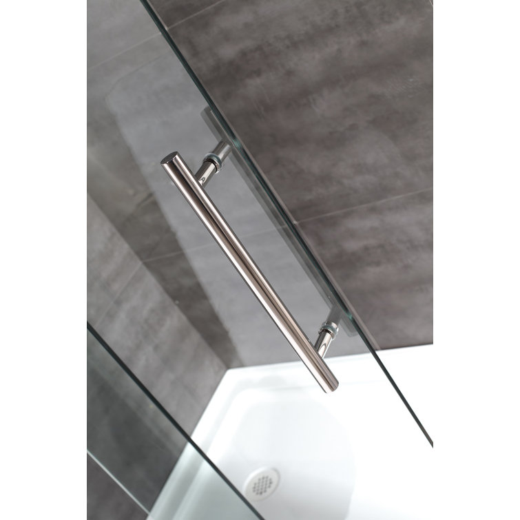 Langham 75'' Frameless Clear Tempered Glass Sliding Shower Door