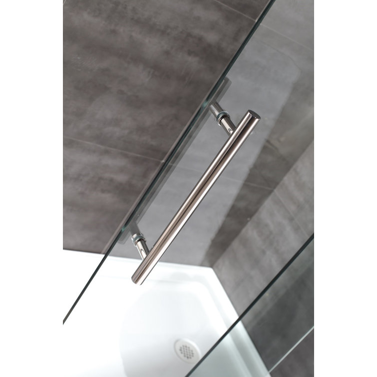 Langham 60" Frameless Sliding Shower Door with Chrome Finish