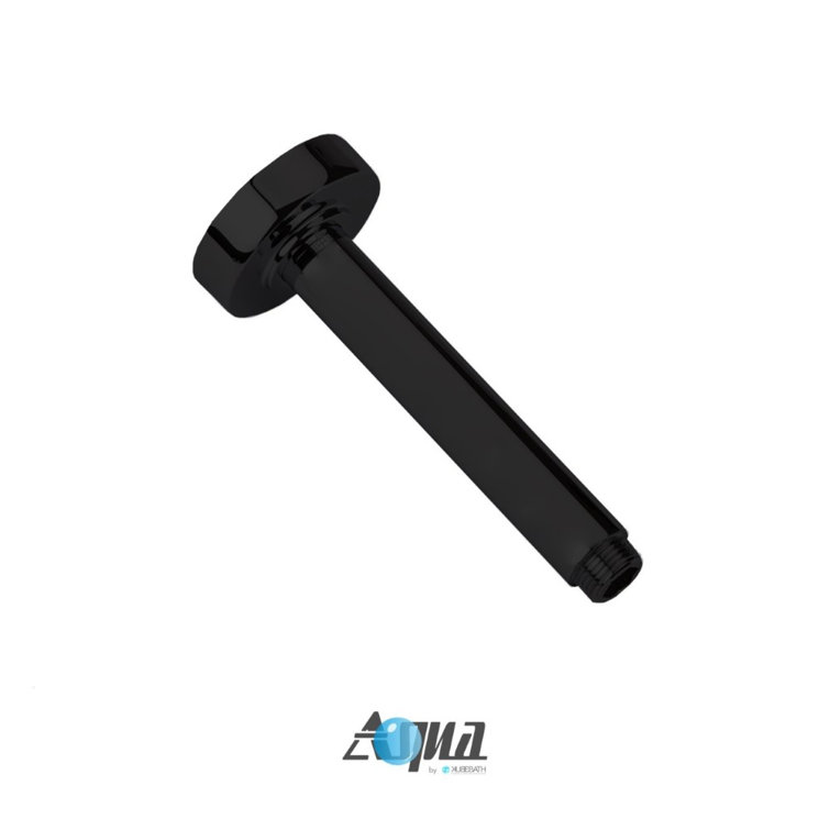 Matte Black Modern Ceiling Mounted Rain Shower Set