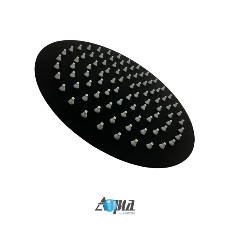 Matte Black Modern Ceiling Mounted Rain Shower Set