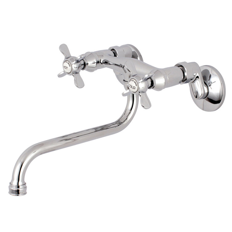 Essex Polished Chrome Two-Handle Wall Mount Bathroom Faucet