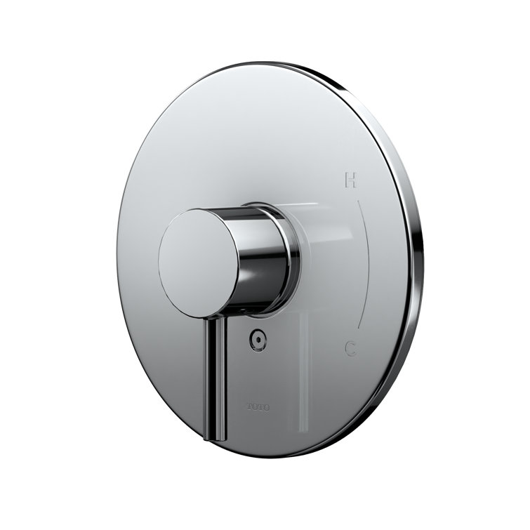 Polished Nickel Round Pressure Balance Valve Shower Trim