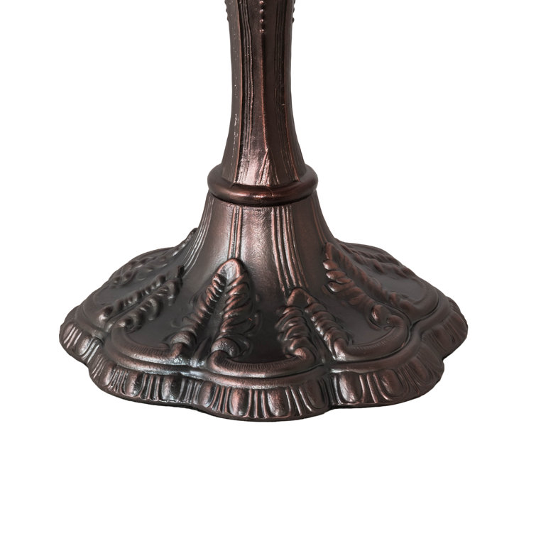 Tiffany Cherry Blossom 26" Stained Glass Table Lamp in Mahogany Bronze