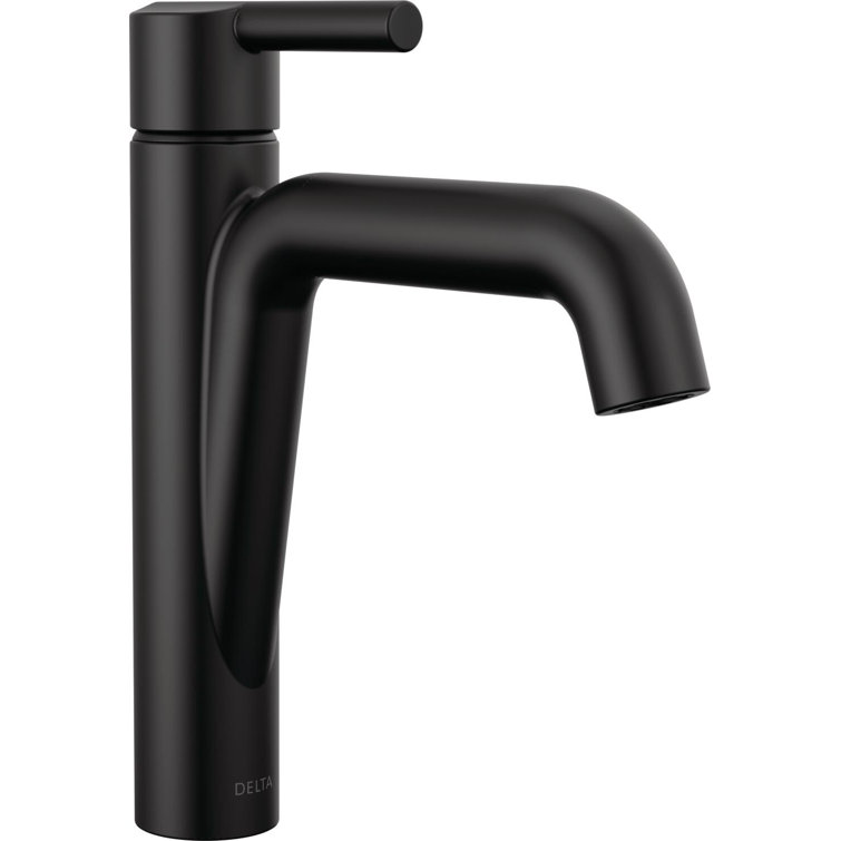 Nicoli Matte Black Single Hole Brass Bathroom Faucet