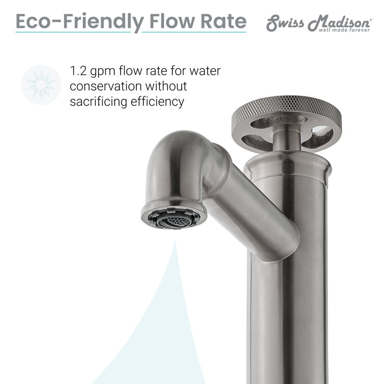 Brushed Nickel High Arc Single Handle Bathroom Faucet