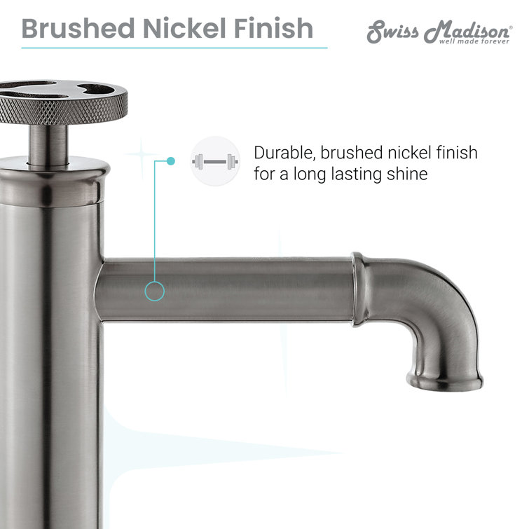 Brushed Nickel High Arc Single Handle Bathroom Faucet