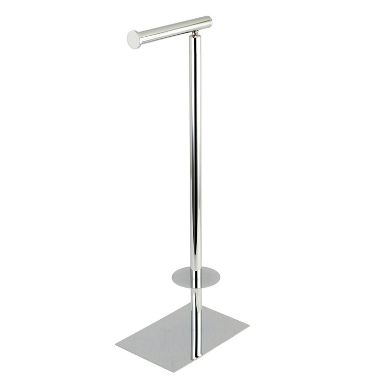 Claremont Chrome Freestanding Toilet Paper Holder with Weighted Base