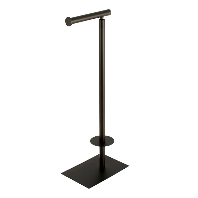 Oil Rubbed Bronze Freestanding Toilet Paper Holder with Weighted Base