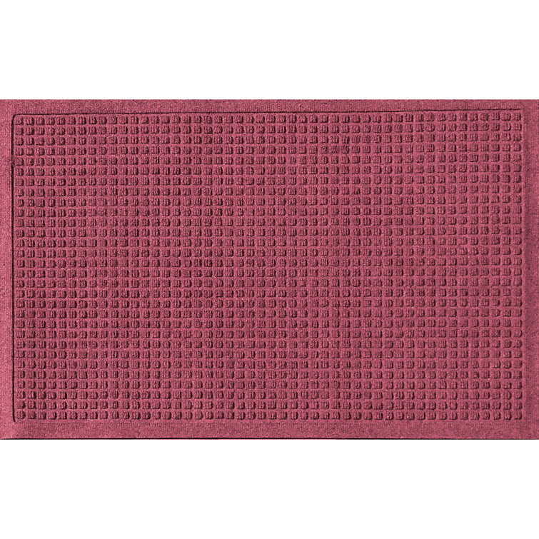 Bordeaux Rubber Outdoor Door Mat with Cube Pattern