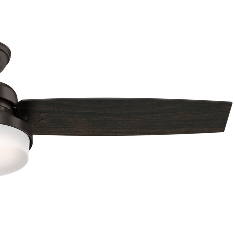 52" Bronze Ceiling Fan with LED Light and Remote
