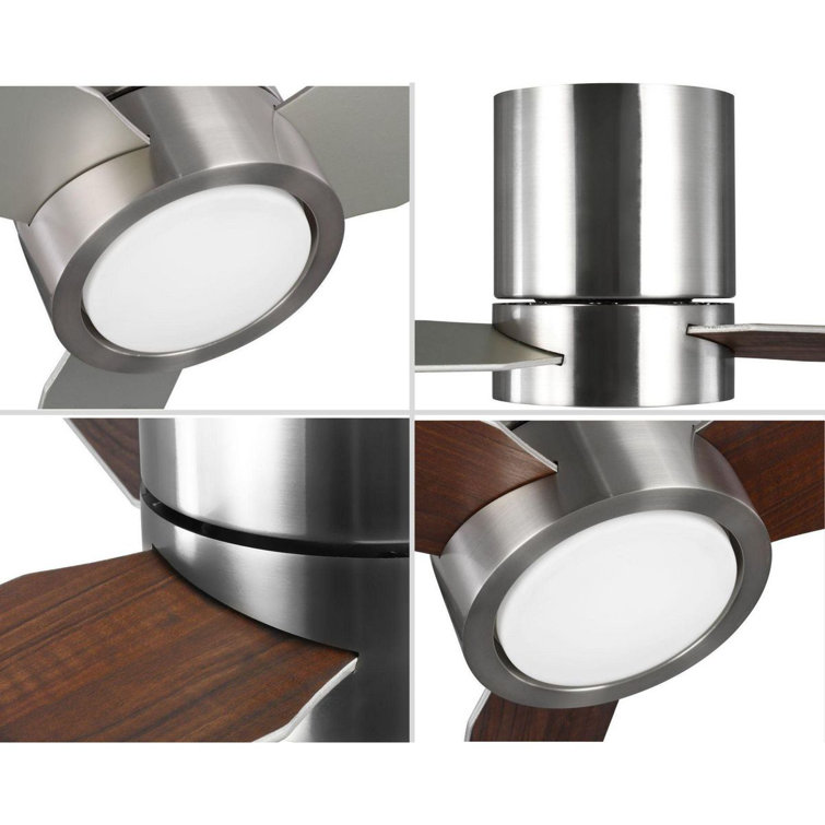 Braden 56" Brushed Nickel 3-Blade Ceiling Fan with LED Light