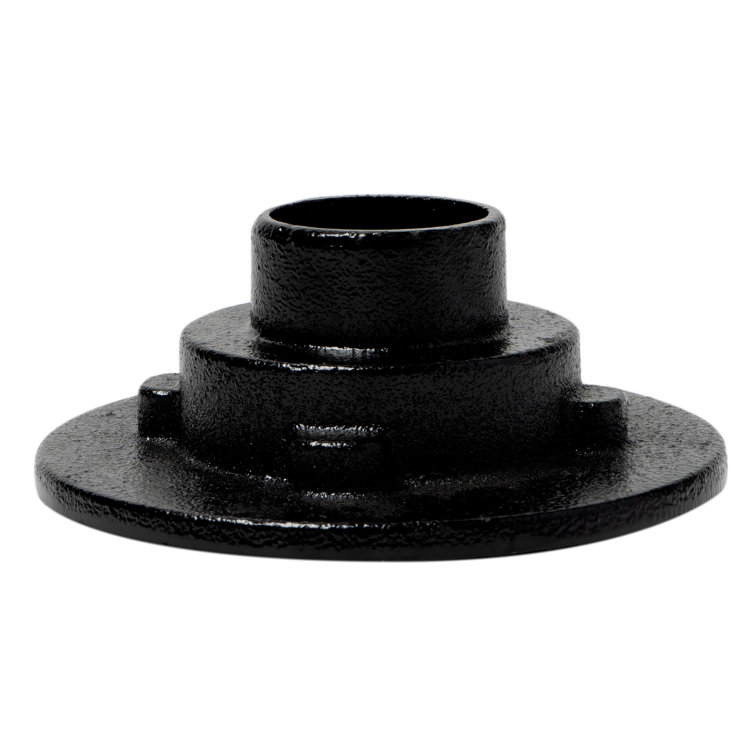 6.63'' Black Cast Iron Shower Drain Base