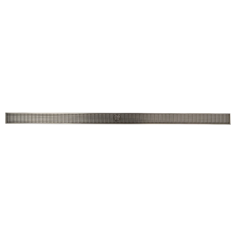 59" Brushed Stainless Steel Linear Shower Drain with Groove Lines