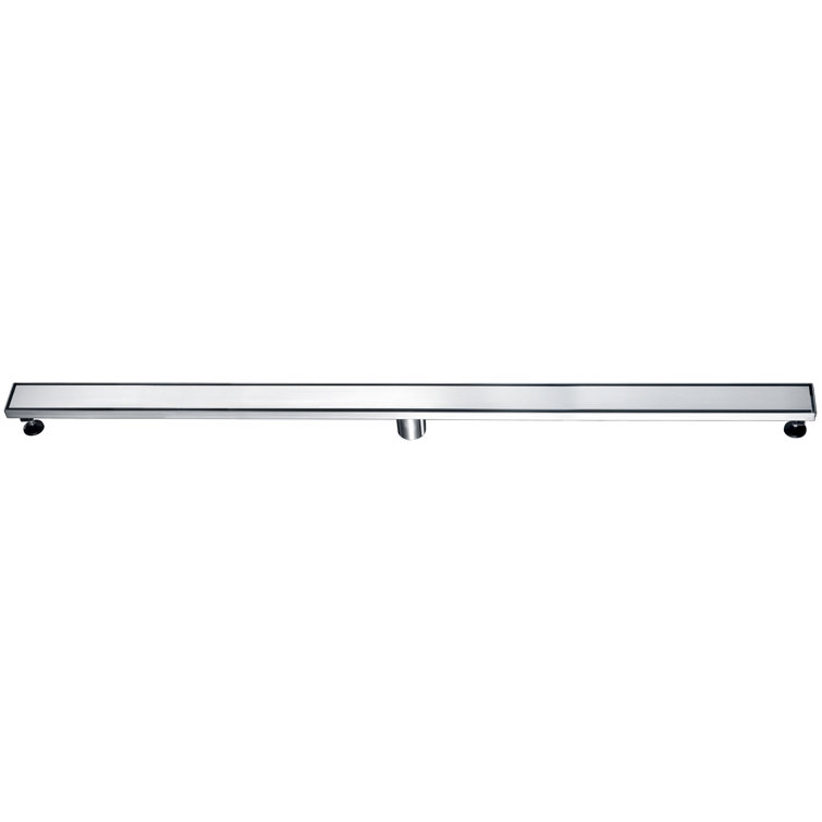 59'' Brushed Stainless Steel Linear Shower Drain with Solid Cover