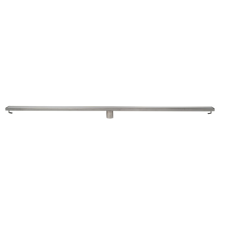 59'' Brushed Stainless Steel Linear Shower Drain with Solid Cover