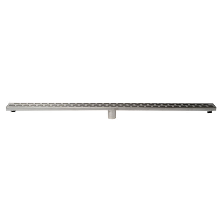 47" Stainless Steel Linear Shower Drain with Groove Holes