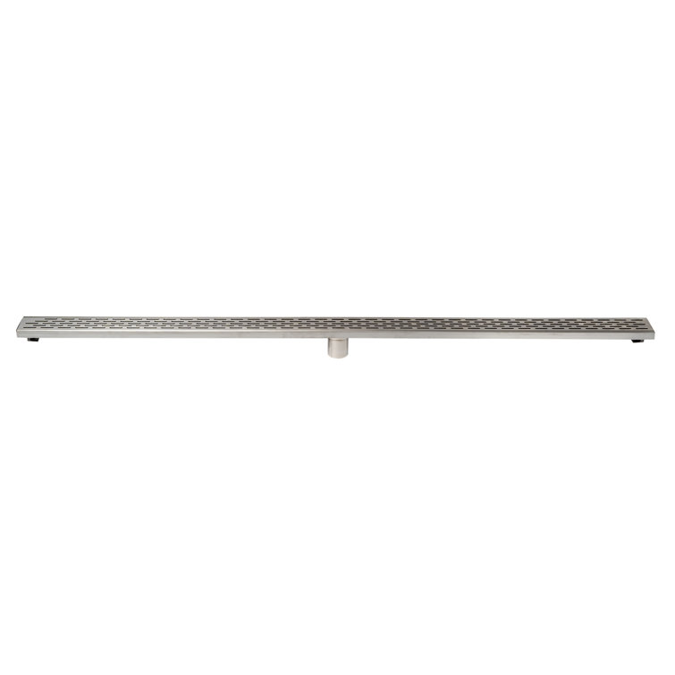 59'' Brushed Stainless Steel Linear Shower Drain with Groove Holes