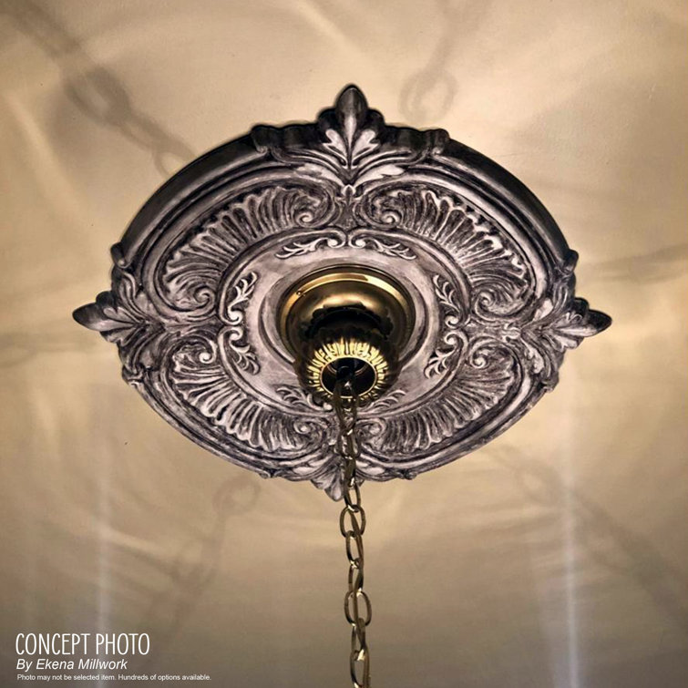 Attica 10" Bright Coat Chrome Thermoformed PVC Ceiling Medallion