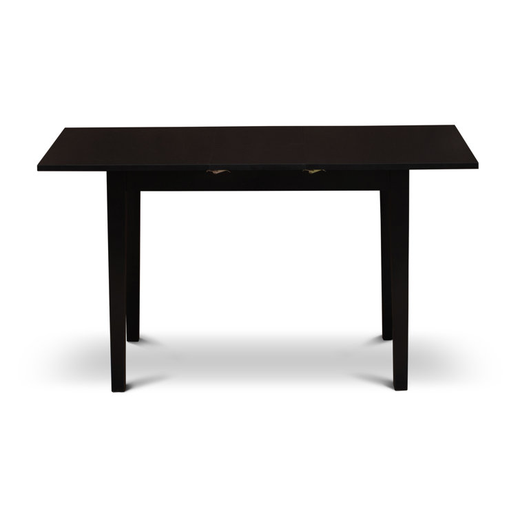 Norfolk Modern Black Wood Dining Set with Fabric Chairs
