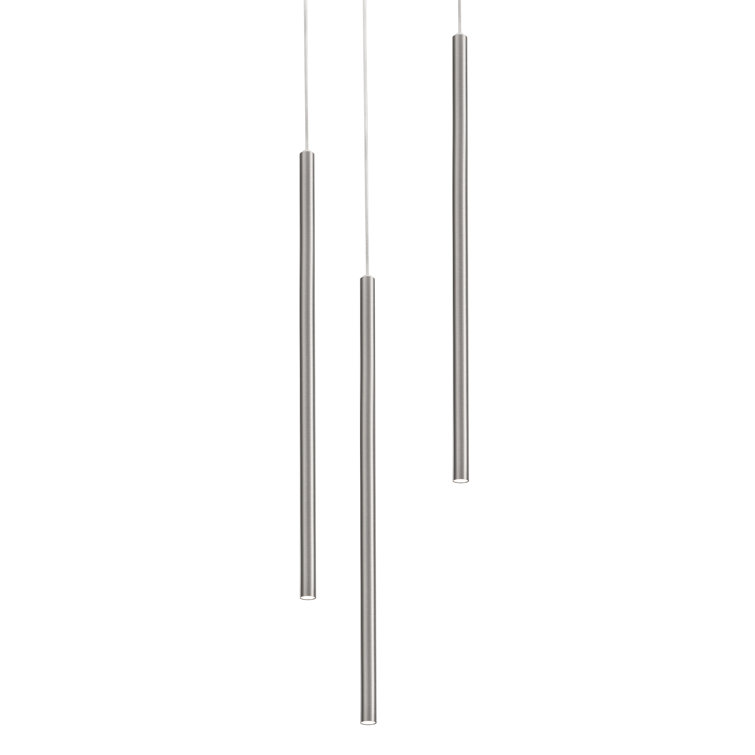 Satin Nickel 18" LED 3-Light Pendant