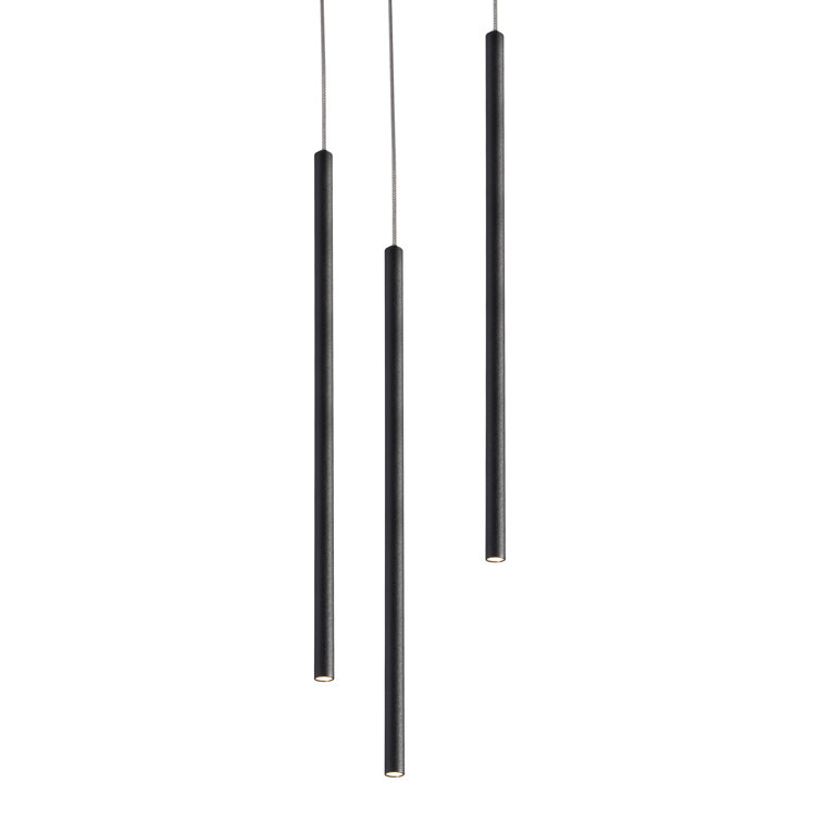 Eclipse 18" High Black LED Pendant Light for Indoor/Outdoor Use