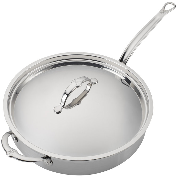5-Quart Stainless Steel Covered Saute Pan with Helper Handle