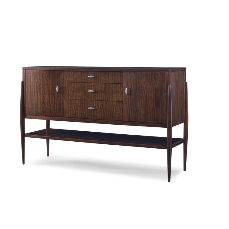 Paragon Club 57" Wide Mahogany and Mozambique Veneer Buffet Table