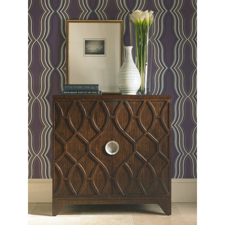 Paragon Mahogany Brown 2-Door Accent Cabinet with Mozambique Veneers