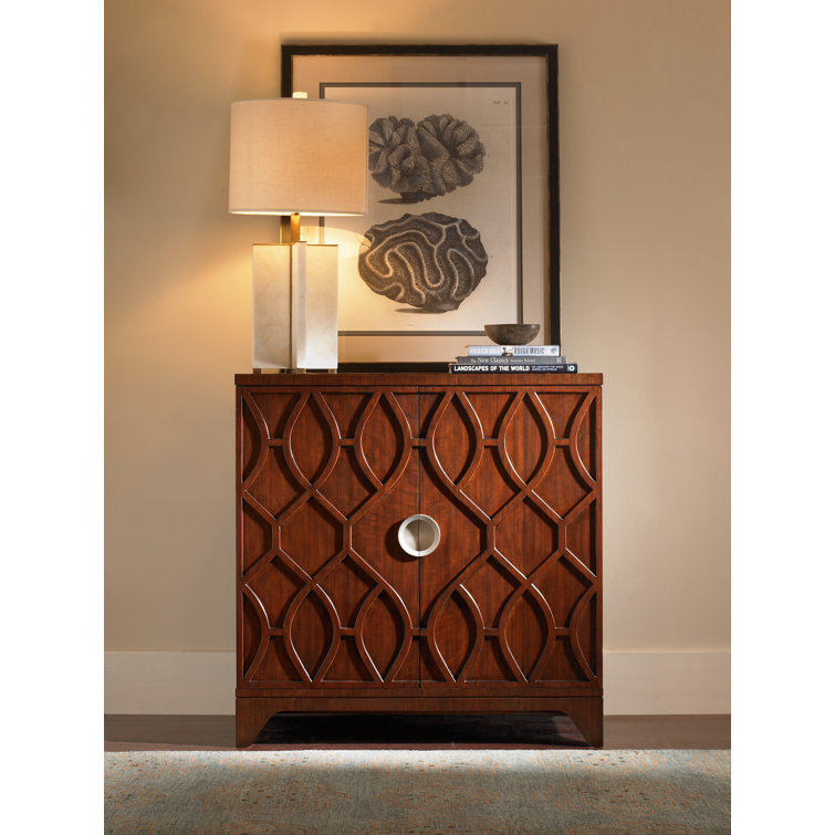 Paragon Mahogany Brown 2-Door Accent Cabinet with Mozambique Veneers