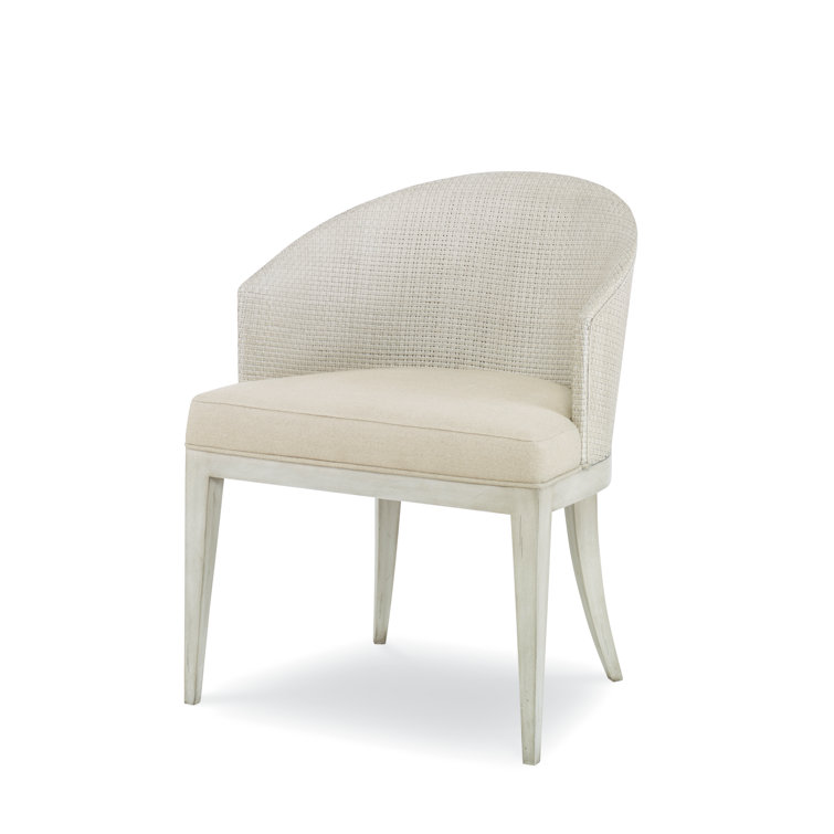 Peninsula Linen Upholstered Arm Chair with Cane Back