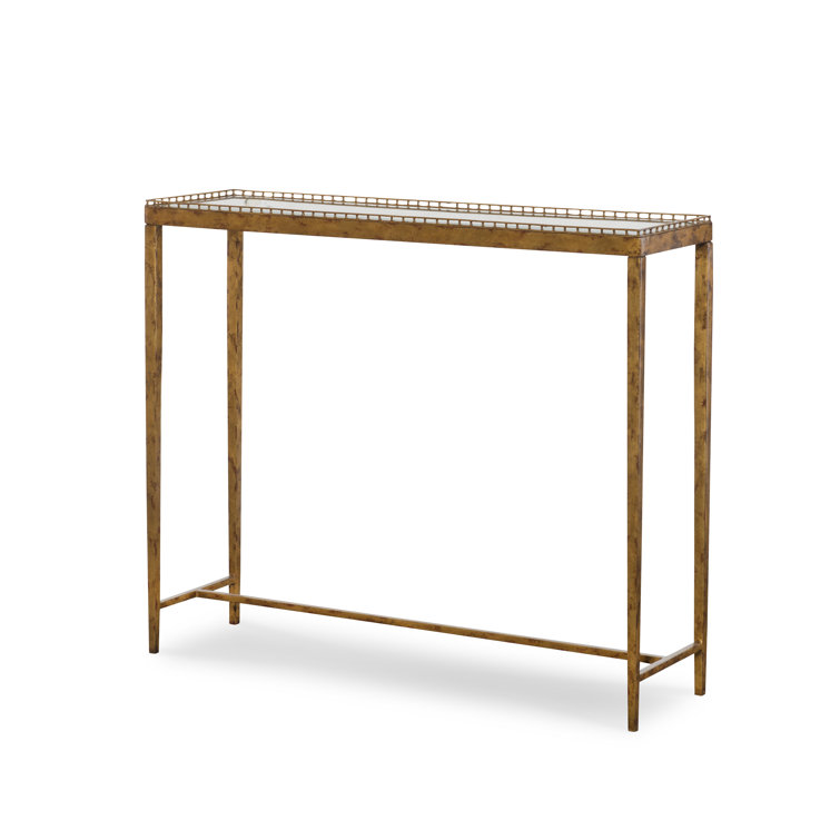 Logan Gold Leaf Glass Top Console Table