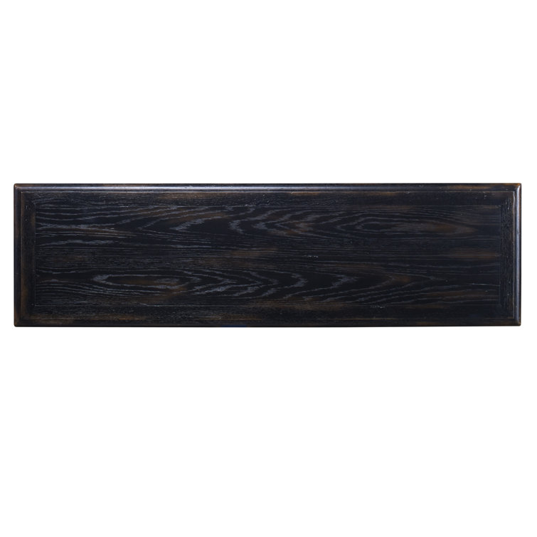 Monarch 65" Black and Brown Solid Wood Console Table
