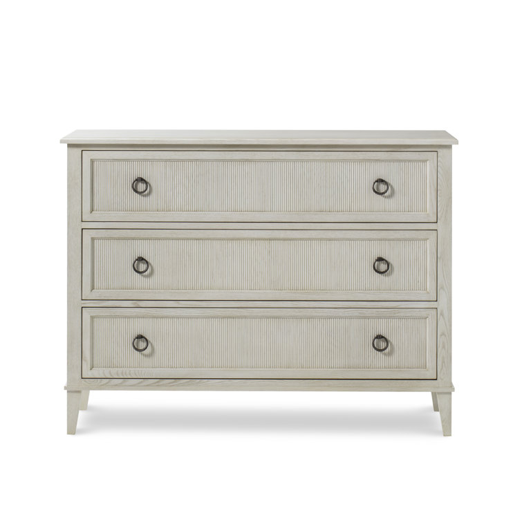 Chalk White 3-Drawer Dresser with Soft Close