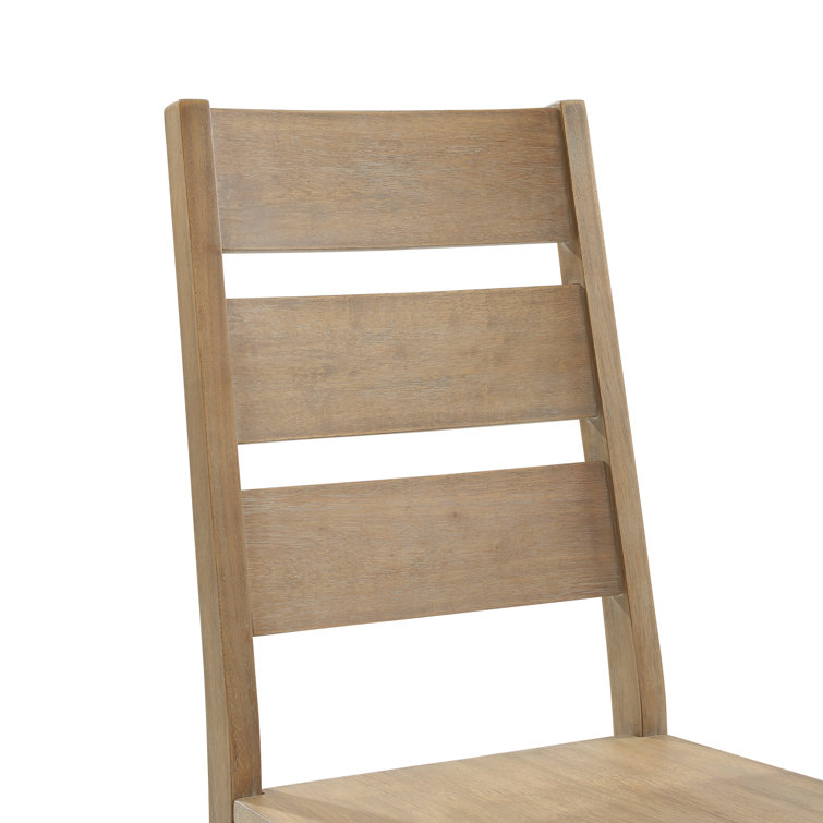 Joanna Rustic Brown Wood Ladderback Side Chair Set