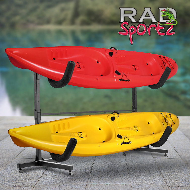 Heavy Duty Black Powder Coated Steel Kayak Storage Rack