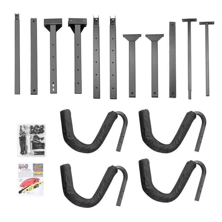 Heavy Duty Black Powder Coated Steel Kayak Storage Rack