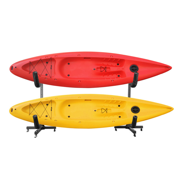 Heavy Duty Black Powder Coated Steel Kayak Storage Rack