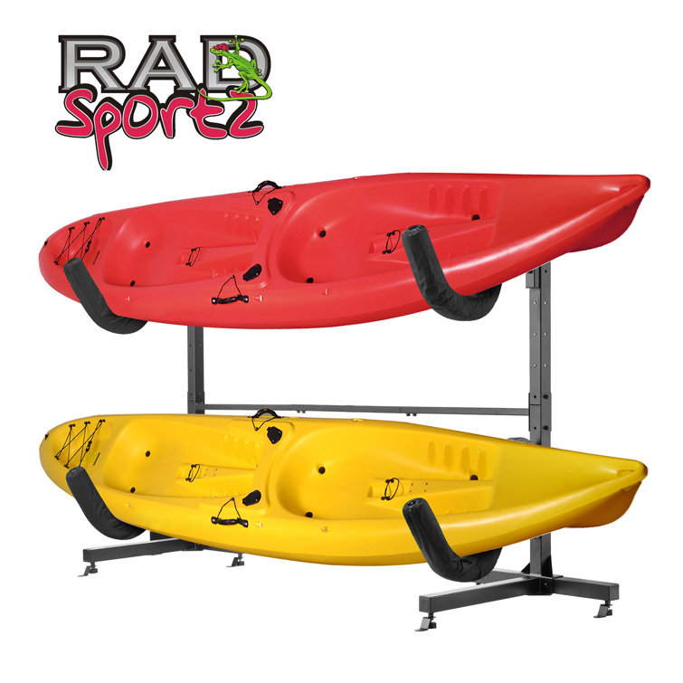 Heavy Duty Black Powder Coated Steel Kayak Storage Rack