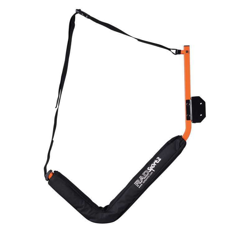 Orange Iron Dual Kayak Storage Rack with Padded Arms