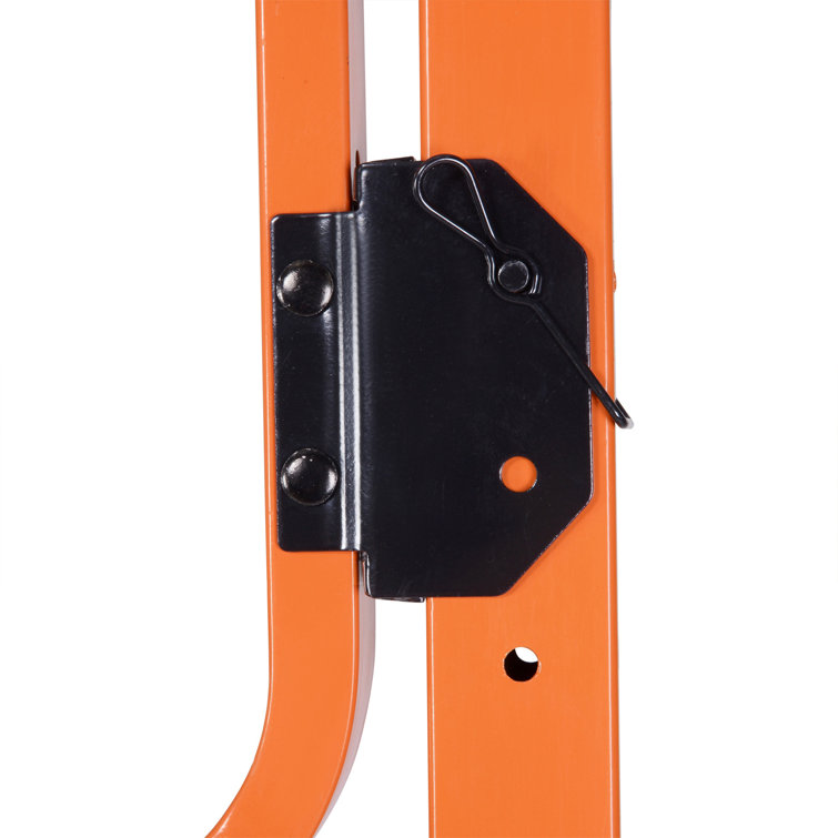 Orange Iron Dual Kayak Storage Rack with Padded Arms