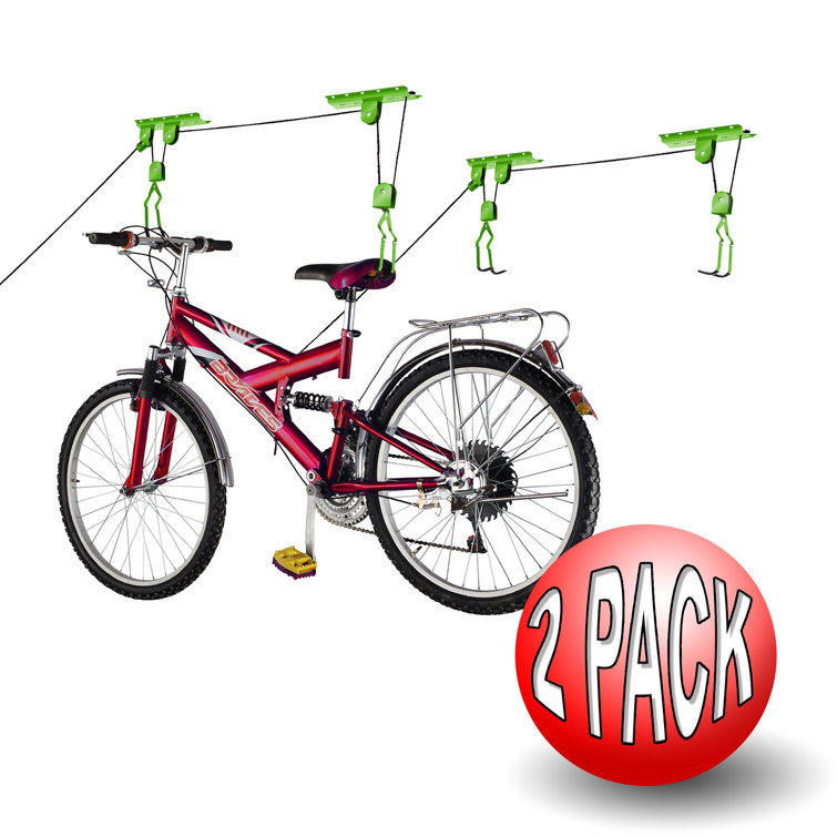 Heavy Duty Black Steel Ceiling Mount Bike Storage System