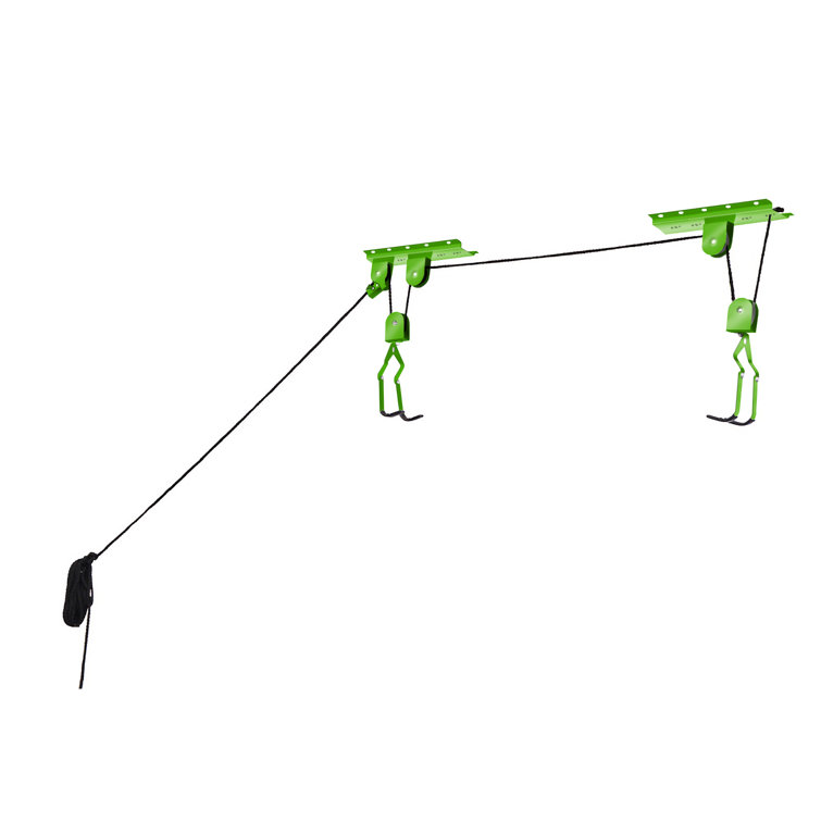 Heavy Duty Black Steel Ceiling Mount Bike Storage System