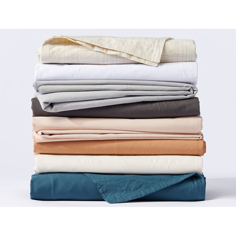 Steel Blue Organic Cotton Twin Duvet Cover