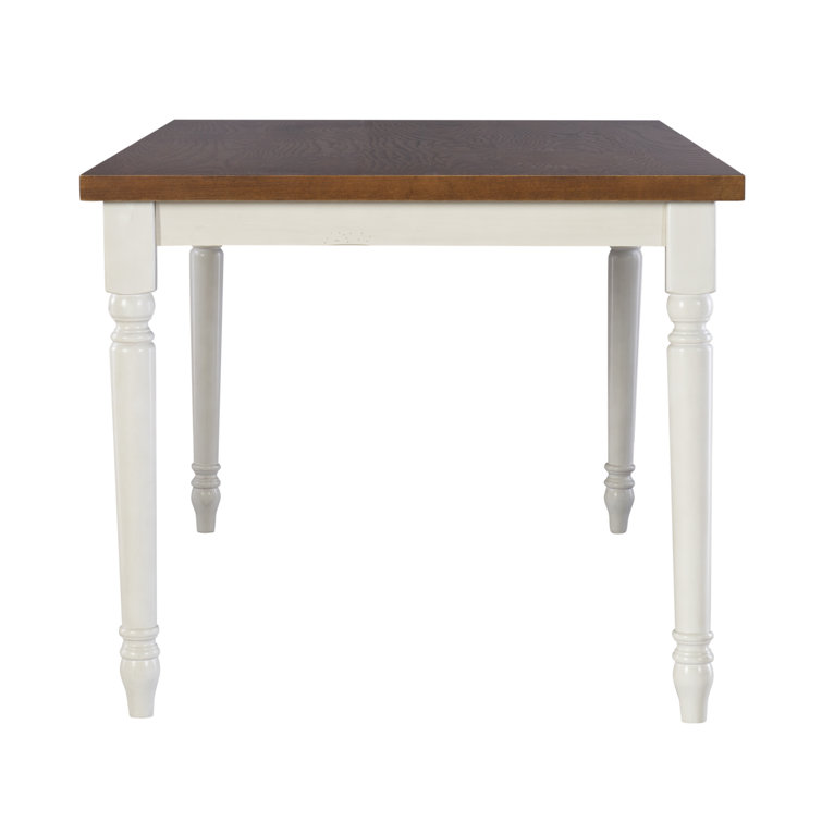 Honey Brown & Vanilla White Oak Dining Table for 4-6