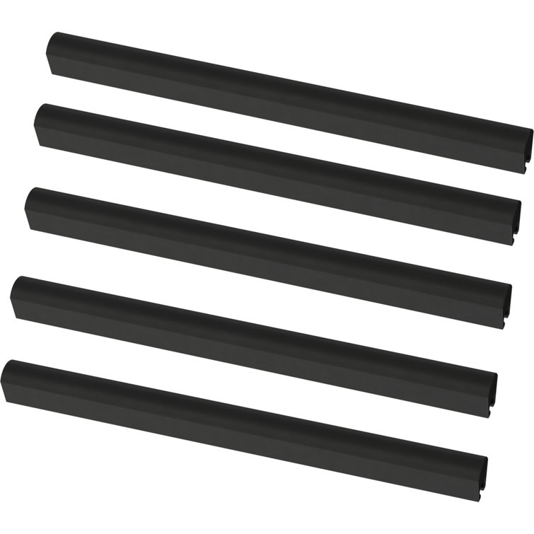 Matte Black Adjustable Modern Brass Bar Pulls with Mounting Hardware