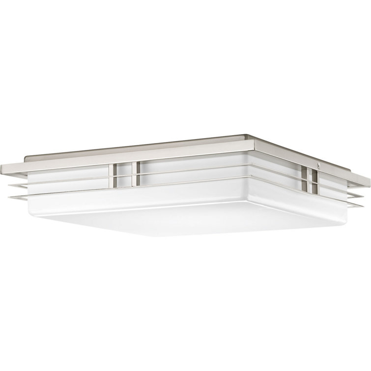 Helm 18" Brushed Nickel LED Flush Mount Light