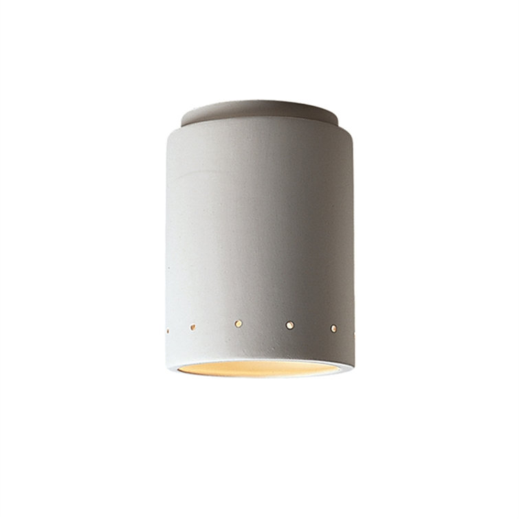 Bisque Ceramic LED Indoor Flush Mount Light